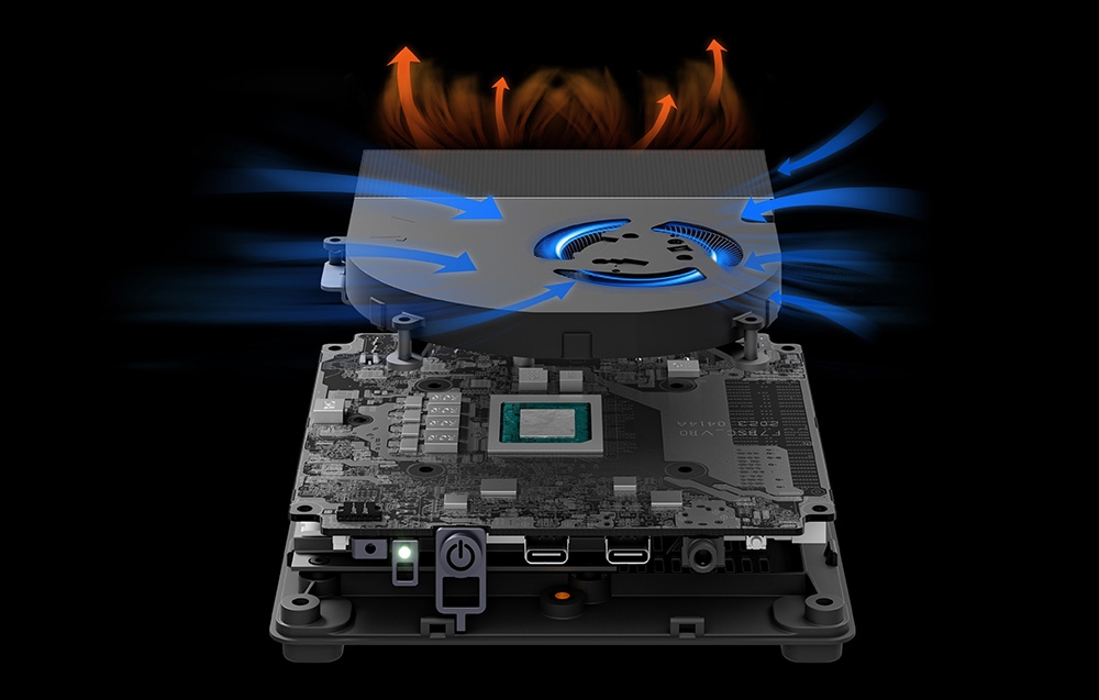 Σύστημα ψύξης στο εσωτερικό του mini pc