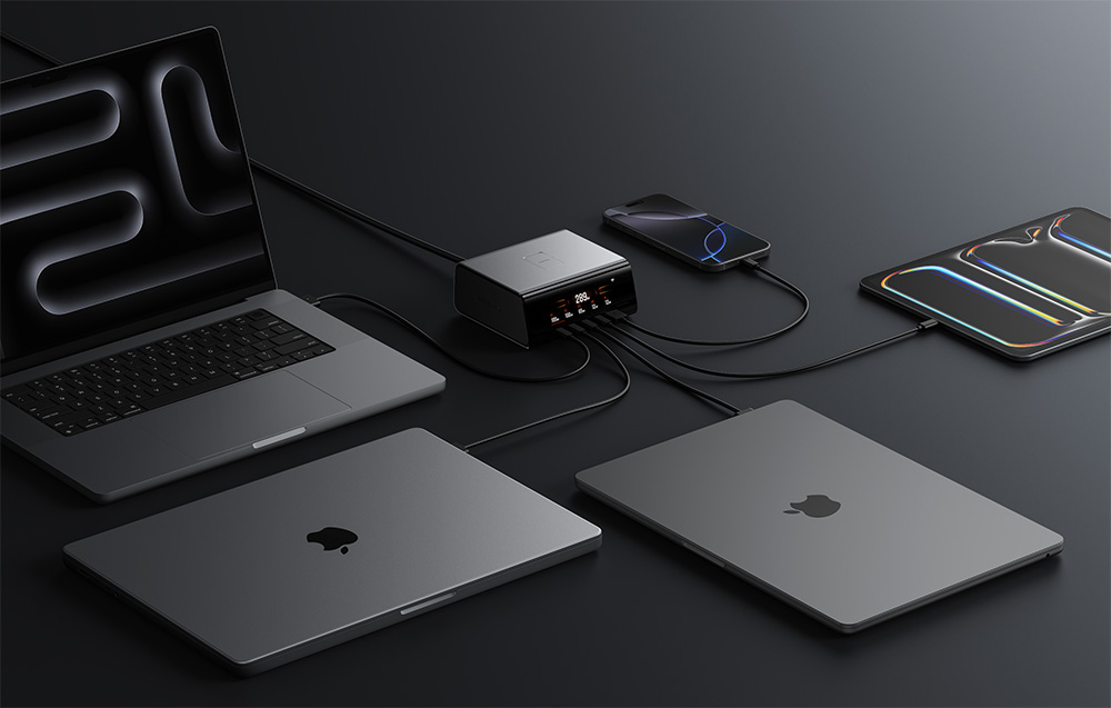 ładowanie laptopów, smartfona i tabletu za pomocą stacji dokującej