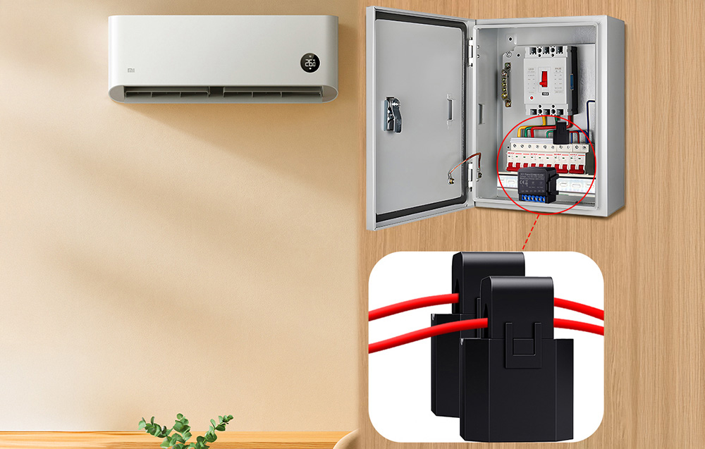 Έξυπνος αμφίδρομος μετρητής ενέργειας Zigbee και αισθητήρας CT στον πίνακα διανομής