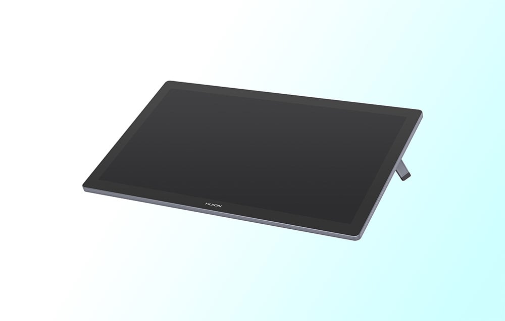Ταμπλέτα γραφικών Huion με ρυθμιζόμενη βάση σε γαλάζιο φόντο
