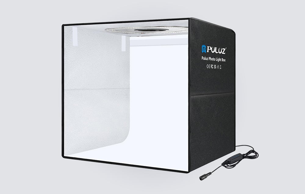 Σκηνή χωρίς σκιά Puluz σε γκρι φόντο