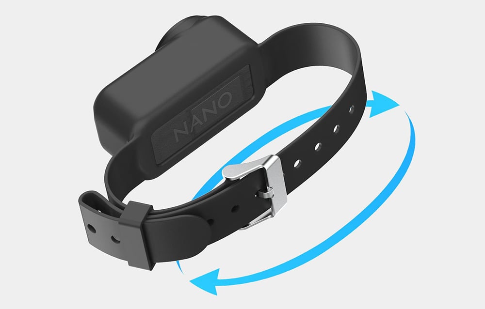 Λουράκι σιλικόνης για την κάμερα DJI Osmo Nano με μπλε βέλη σε γκρι φόντο