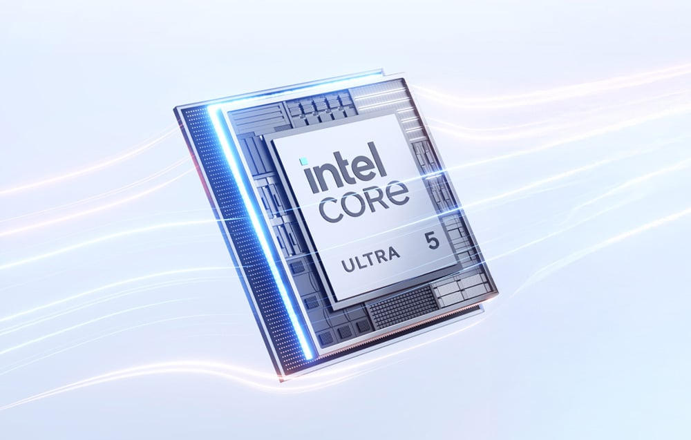 Επεξεργαστής Intel core ultra 5 σε μπλε φόντο
