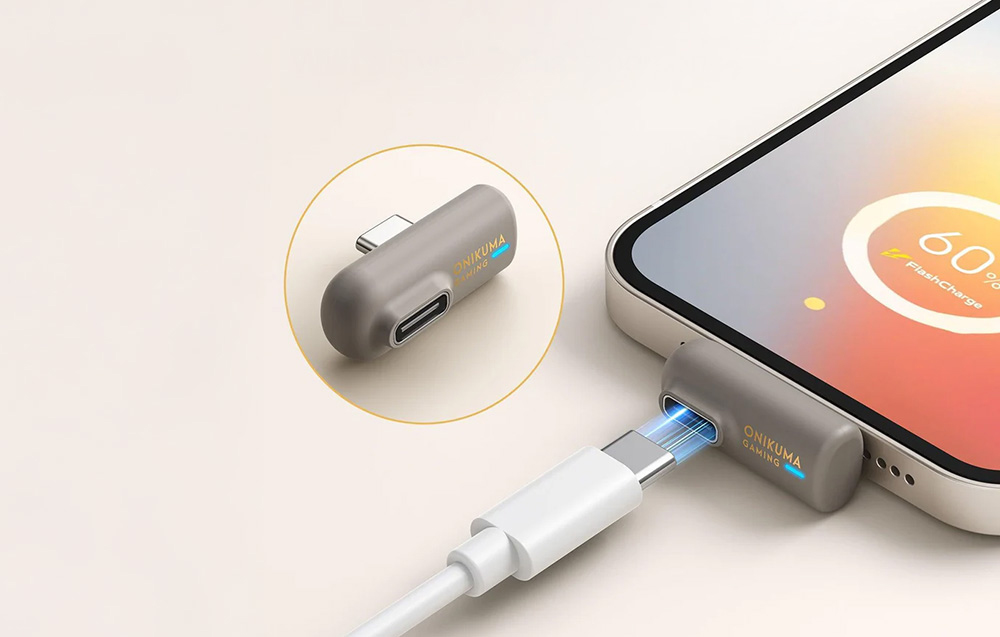 Smartphone με συνδεδεμένο δέκτη και καλώδιο USB-C