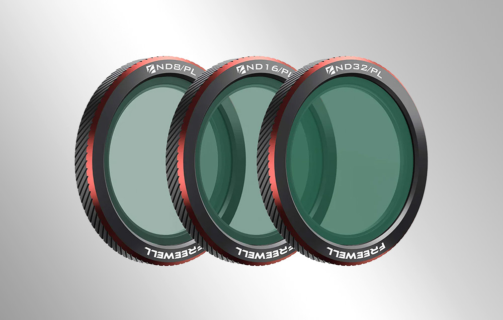 Σετ τριών μαγνητικών φίλτρων Freewell: ND8/PL, ND16/PL και ND32/PL.