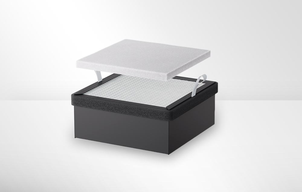 Φίλτρο για τον καθαριστή αέρα Creality Falcon YW45W που εμφανίζεται σε ουδέτερο γκρι φόντο με ελαφρά κλίση