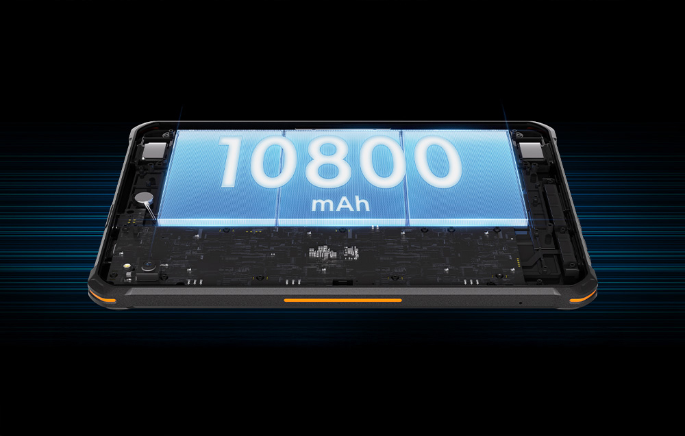 Άποψη του εσωτερικού του tablet με μπαταρία 10800 mAh