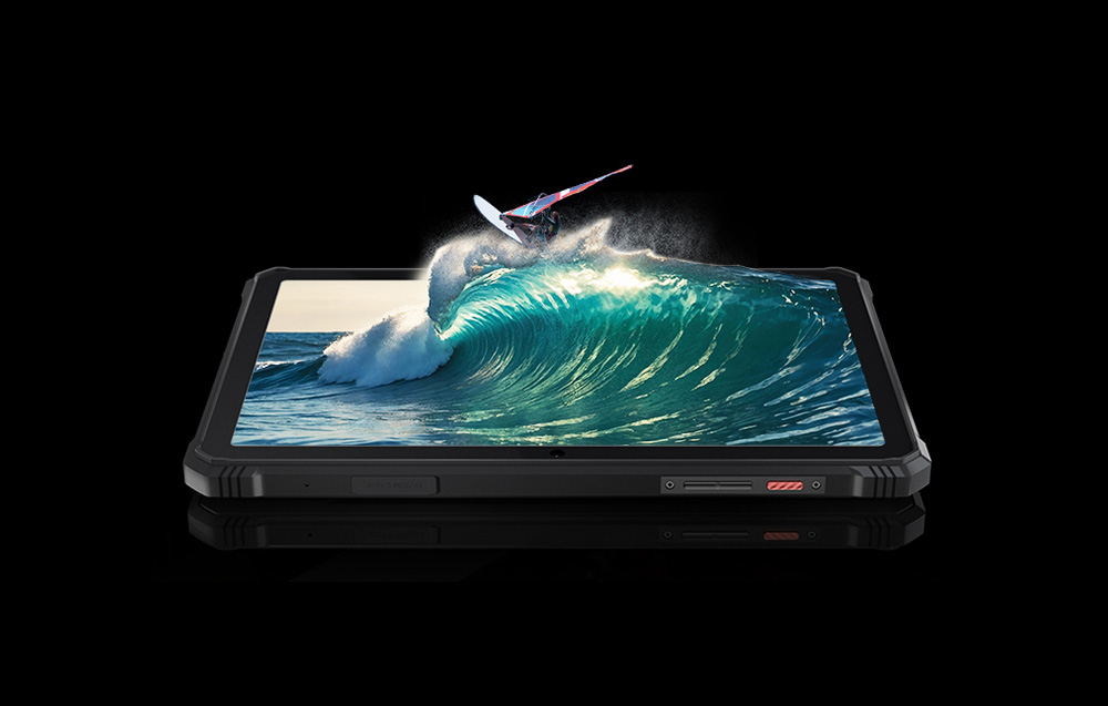 Κοντινό πλάνο της οθόνης του tablet Hotwav που εμφανίζει κύματα του ωκεανού