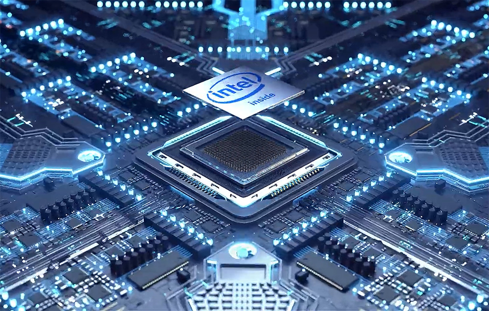 Εσωτερικά εξαρτήματα του MINI PC με ορατό επεξεργαστή Intel