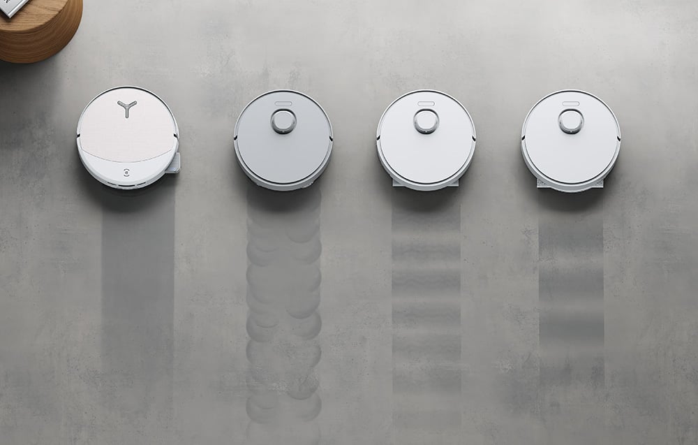 Σύγκριση του ρομπότ ECOVACS με τρία άλλα μοντέλα που αφήνουν σημάδια κατά το σφουγγάρισμα