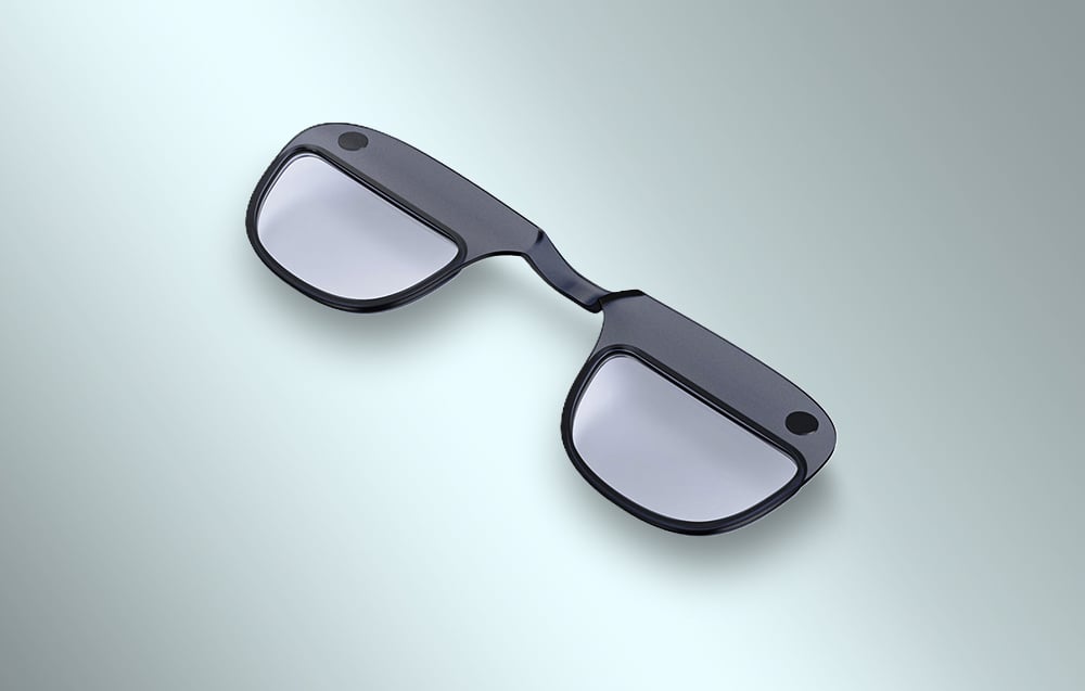 Σκελετός γυαλιών με συνταγή για γυαλιά VITURE Luma XR σε ανοιχτόχρωμο φόντο