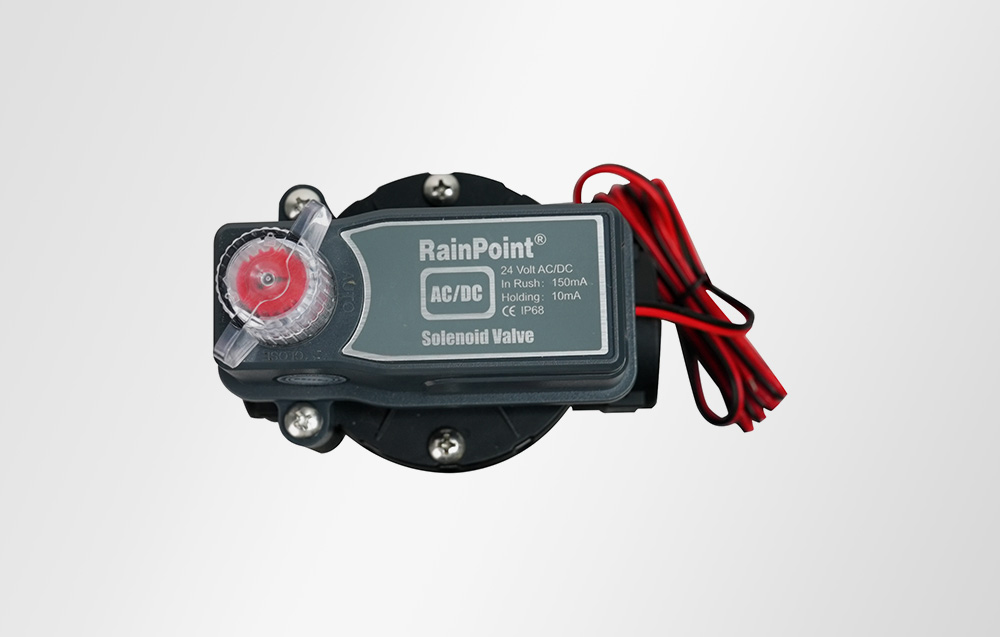 Κάτοψη της ηλεκτρομαγνητικής βαλβίδας RainPoint® AC/DC με προδιαγραφές 24 Volt AC/DC