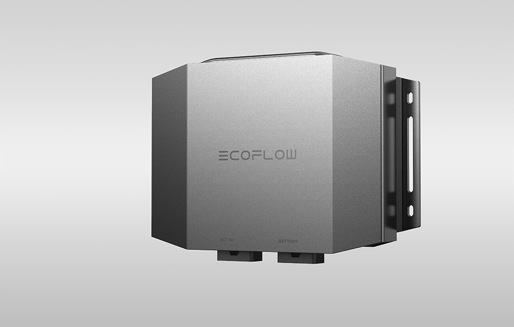 Φορτιστής αυτοκινήτου EcoFlow Alternator πάνω σε γκρι φόντο