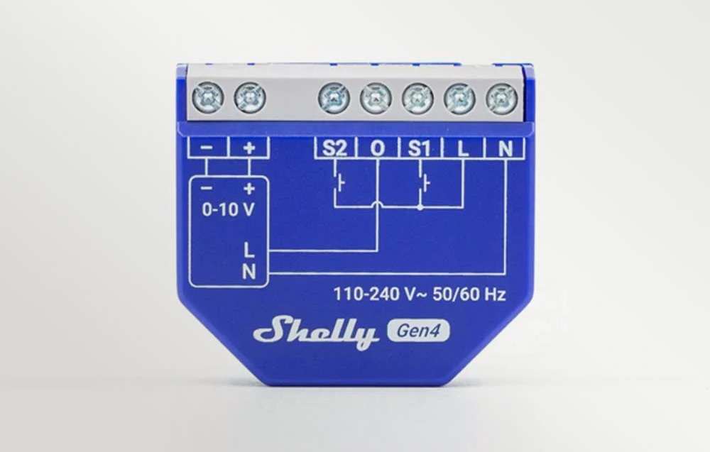 Μπροστινή όψη της μονάδας Blue Shelly Gen4, όπου φαίνονται το ηλεκτρικό σχηματικό διάγραμμα και οι ενδείξεις των ακίδων