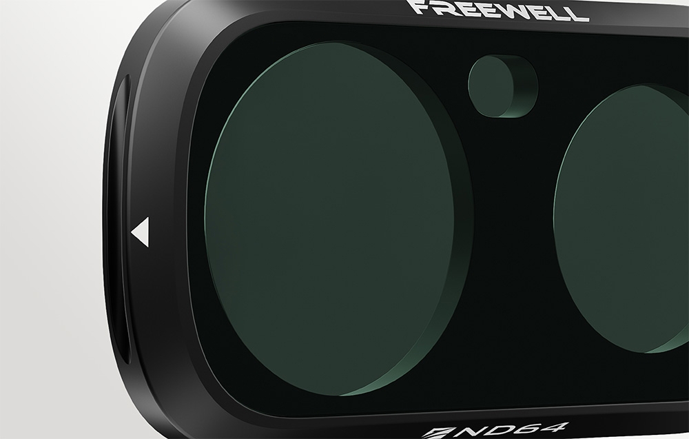 Κοντινό πλάνο του φίλτρου Freewell Insta360 Luna Ultra ND64