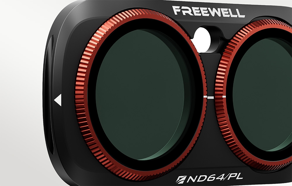 Κοντινό πλάνο του φίλτρου Freewell ND/PL για Insta360 Luna Ultra ND64/PL