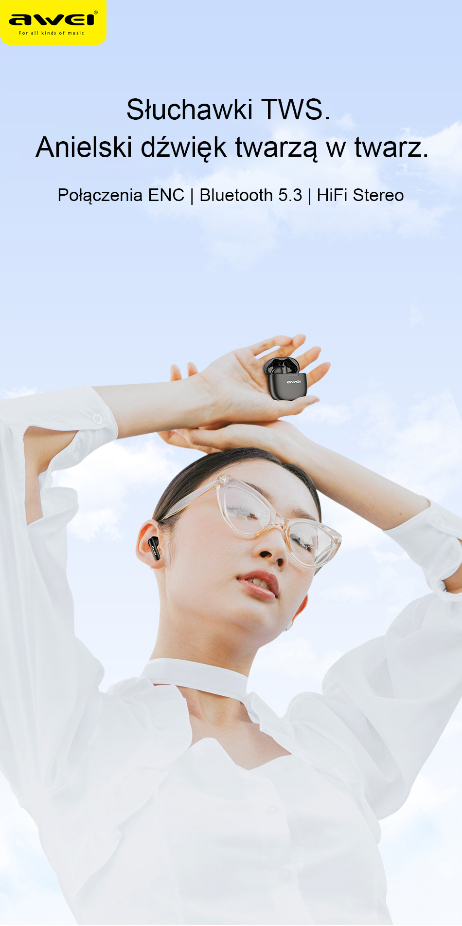 AWEI TWS Headset with ENC