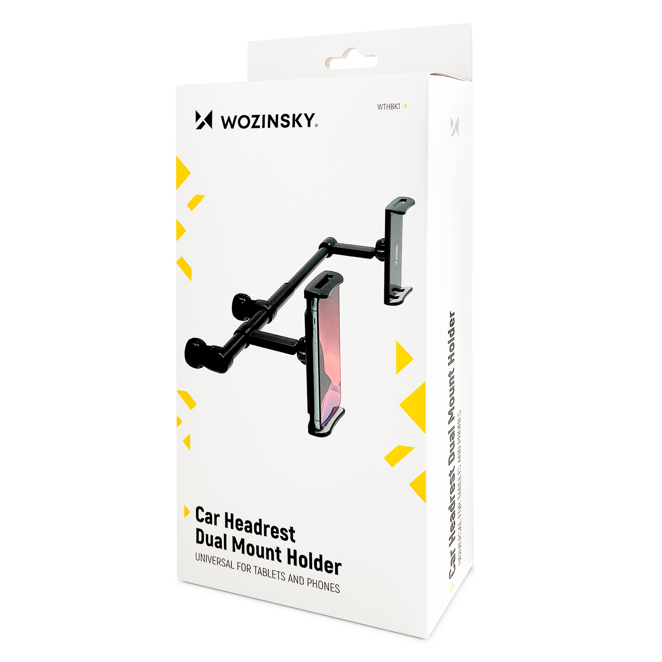 Wozinsky WTHBK1 Headrest Dual Car Phone Holder Box Podwójny uchwyt na telefon do samochodu na zagłówek Wozinsky WTHBK1 - opakowanie