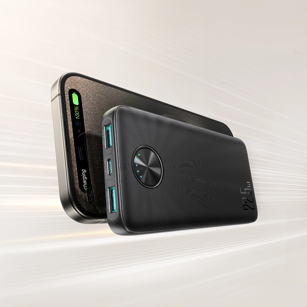 Τηλέφωνο συνδεδεμένο στο Joyroom JR-PBF15 Powerbank