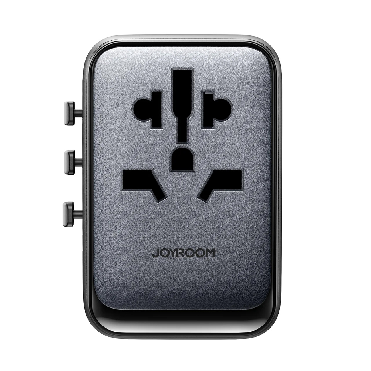 Joyroom JR-TCW02 γενικός προσαρμογέας ταξιδιού με ισχύ έως και 65 W σε λευκό φόντο