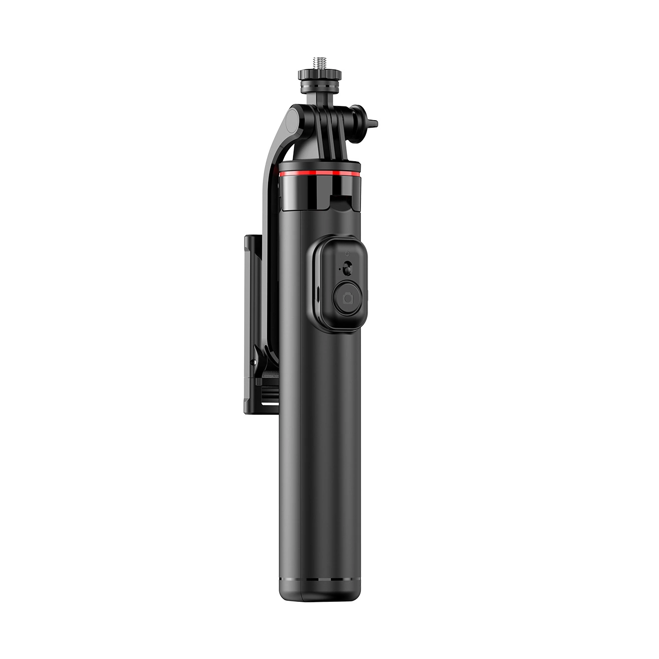 Τηλεσκοπικό selfie stick WC1Y3S - τρίποδο ύψους έως 1,3 m με σπείρωμα 1/4 και αποσπώμενη βάση κινητού σε λευκό φόντο