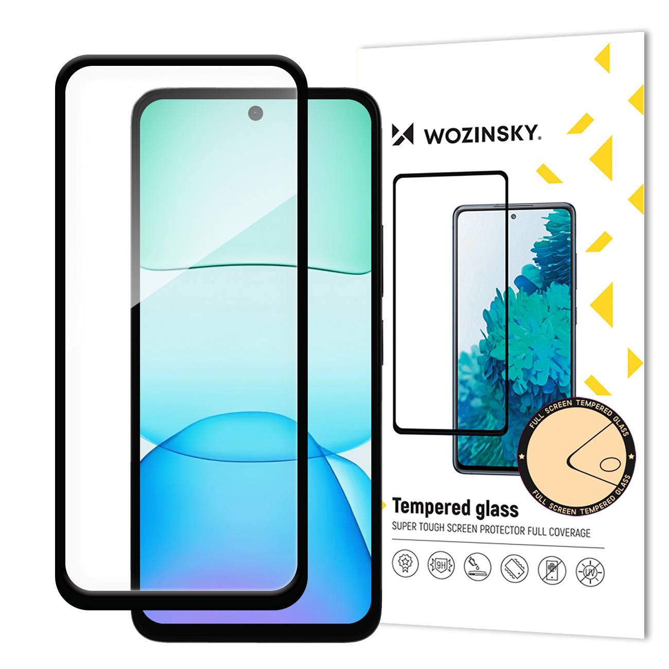 Wozinsky Full Glue Tempered Glass σε άσπρο φόντο