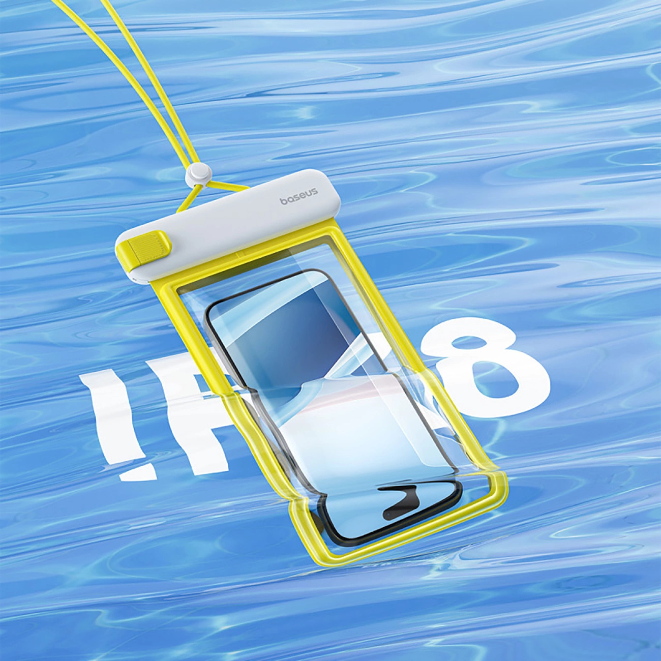 Θήκη Baseus DeepDive βυθισμένη στο νερό της πισίνας