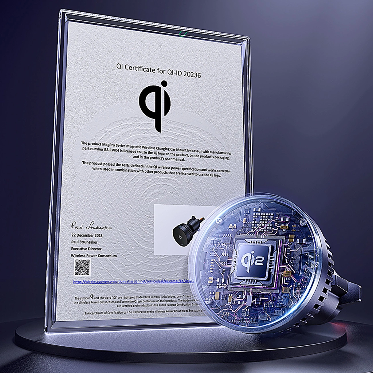 Τεχνολογία Qi2 στη βάση Baseus MagPro BS-CW04