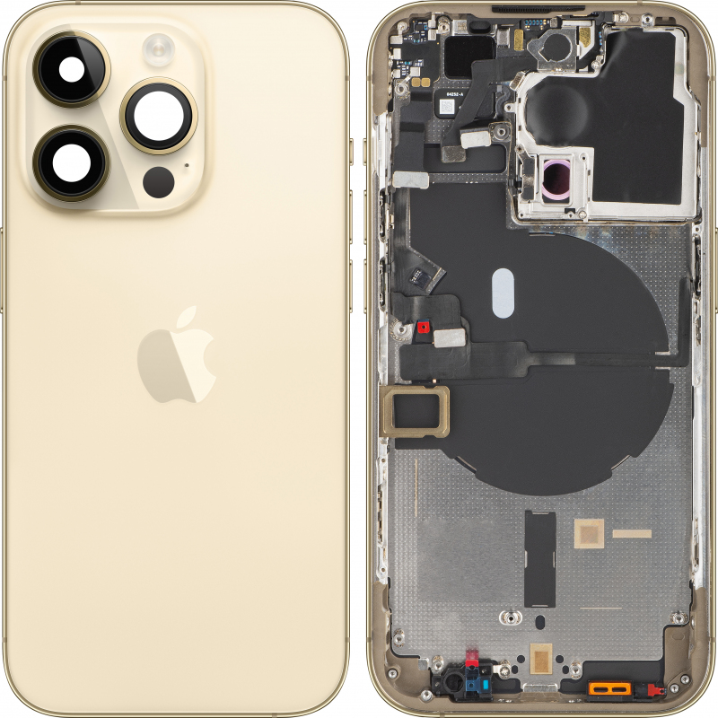 Καλυμμα Μπαταρίας με Μεσαίο Πλαίσιο για Apple iPhone 14 Pro, Χρυσό, Ανακτημένο (Grade A) 