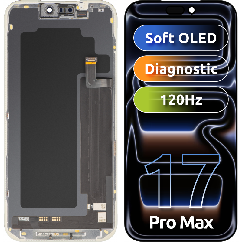 Μονάδα Οθόνης LCD MP για Apple iPhone 17 Pro Max, Μαλακή OLED FHD Διαγνωστική Έκδοση, Μεταχειρισμένη, Μαύρη Μονάδα Οθόνης LCD MP για Apple iPhone 17 Pro Max, Μαλακή OLED FHD Διαγνωστική Έκδοση, Μεταχειρισμένη, Μαύρη