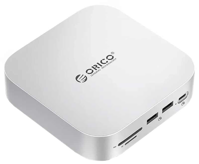 Hub Διαφορετικών Δυνατοτήτων Orico MiniLink M48PR για Apple Mac Mini M4, 9 σε 1, Ασημί Hub Διαφορετικών Δυνατοτήτων Orico MiniLink M48PR για Apple Mac Mini M4, 9 σε 1, Ασημί