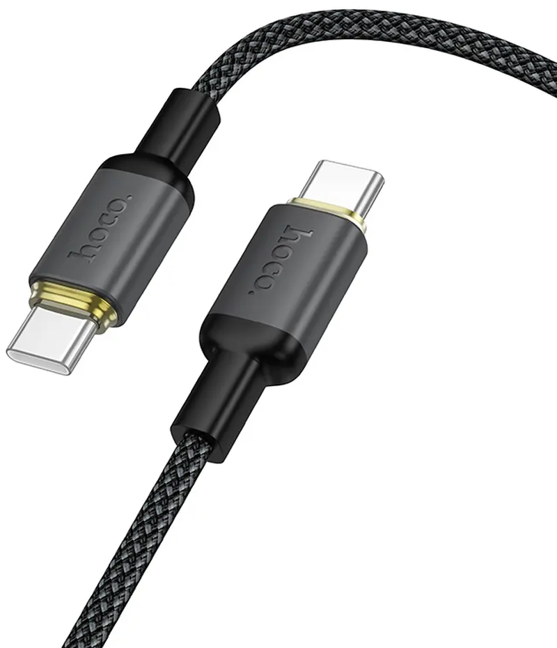 Cablu Date si Incarcare USB-C - USB-C HOCO X128 Benefit, 60W, 1m, Negru Cablu Date si Incarcare USB-C - USB-C HOCO X128 Benefit, 60W, 1m, Negru