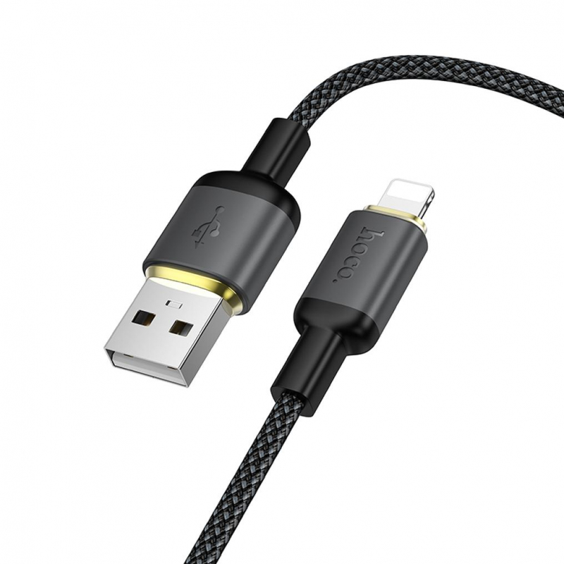 Καλή ημερομηνία και φόρτιση USB-A - Lightning HOCO X128 Benefit, 12W, 1m, Μαύρο Καλή ημερομηνία και φόρτιση USB-A - Lightning HOCO X128 Benefit, 12W, 1m, Μαύρο